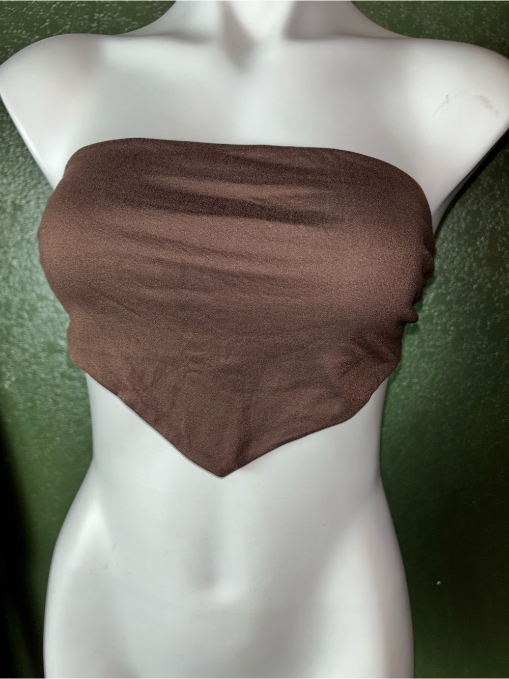 Brown Strapless Bandana Top